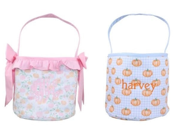 Embroidered Halloween Baskets