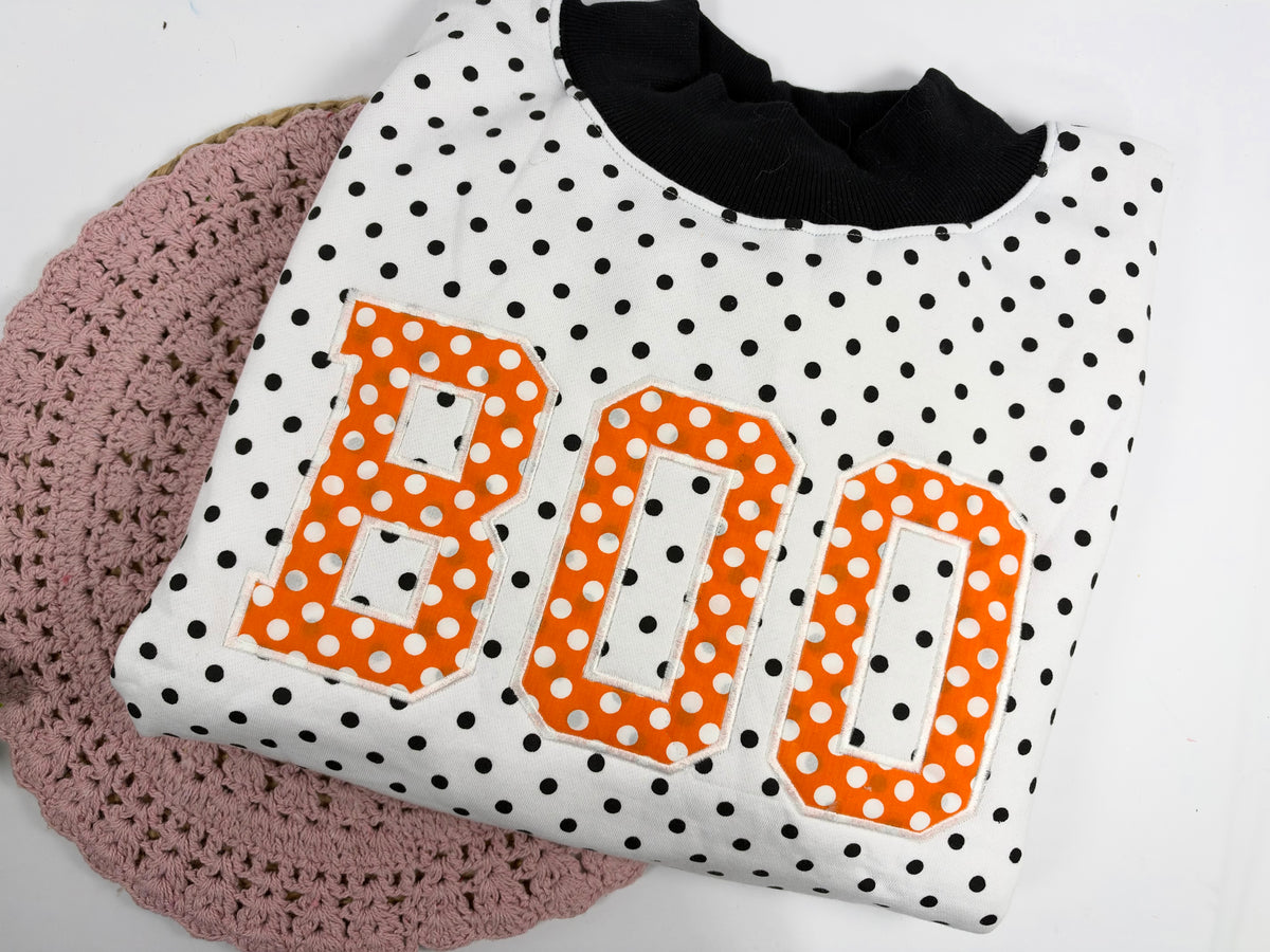 Boo Bitty Dot Mockneck