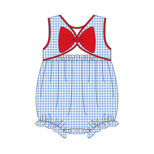 All American Gingham Bow Bubble