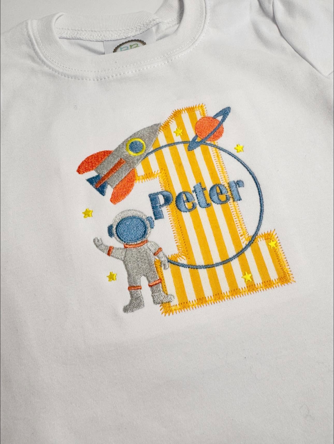 Personalized Space Birthday Shirt |