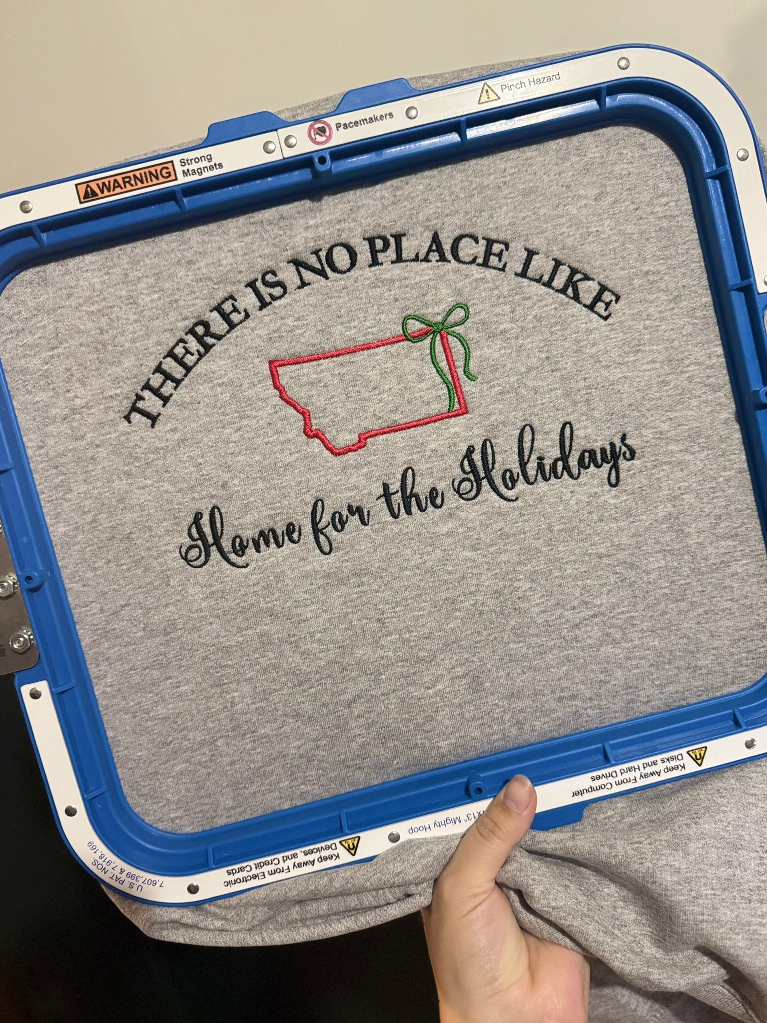 'No Place Like Home' Grey Sweater