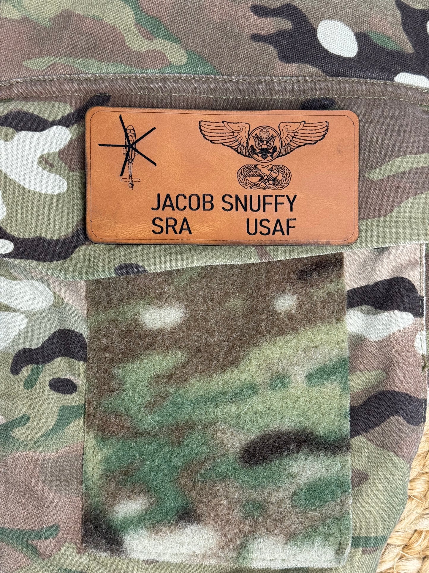Combat Top Nametag - Premium Leather