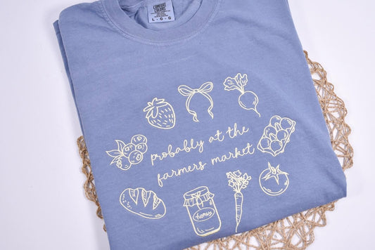 Probably at the Farmers Market Embroidered Comfort Colors® T-Shirt