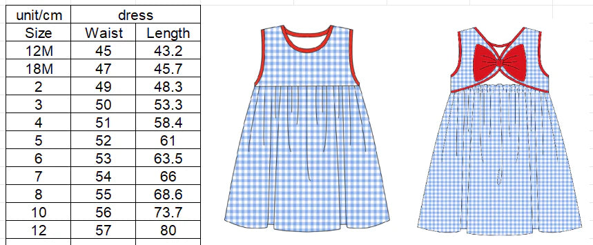 All American Gingham Bow Dress