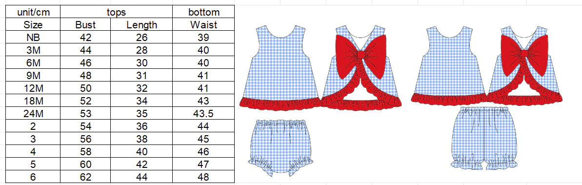 All American Gingham Swing Back Set