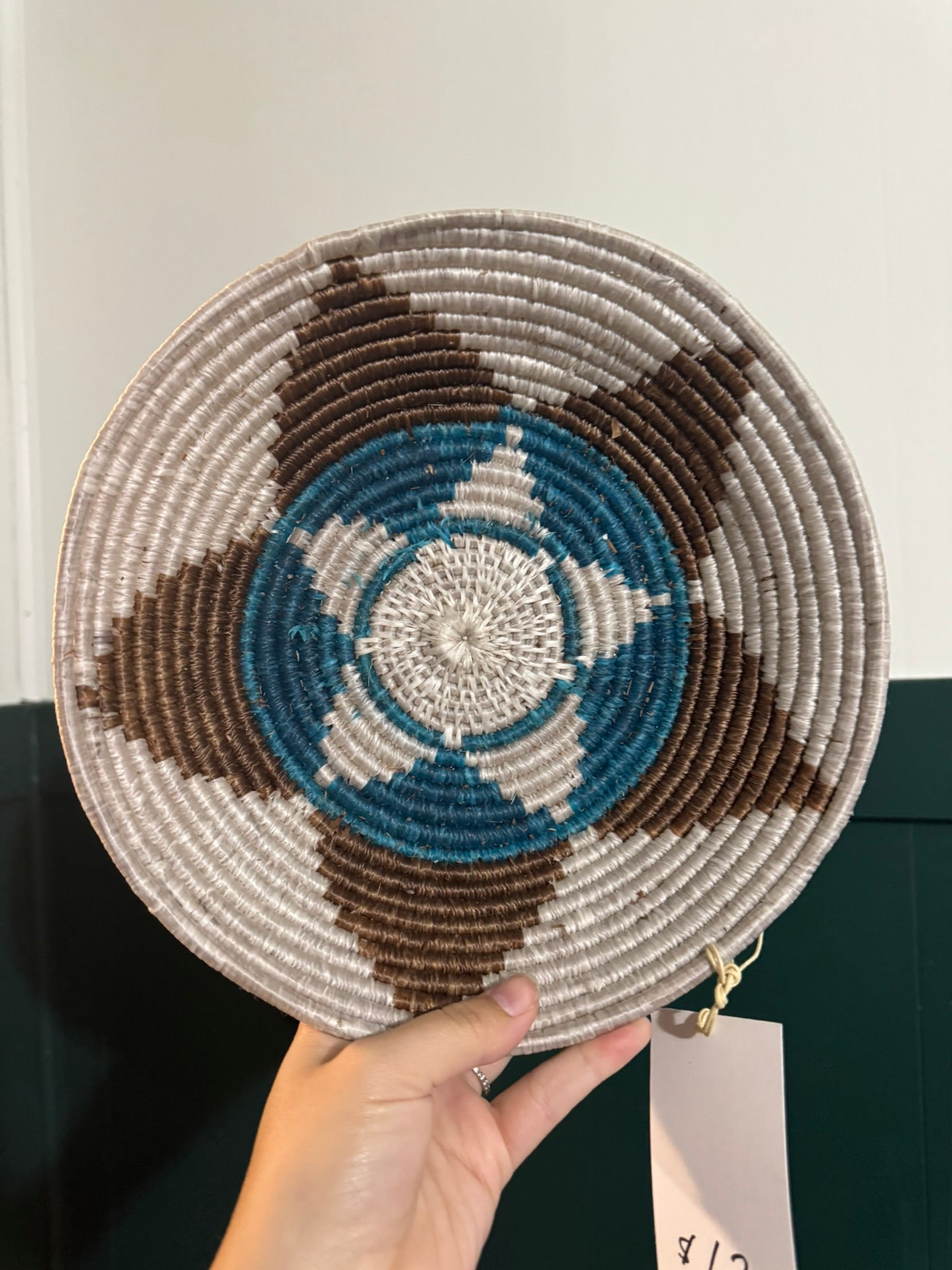 White/Turquoise Star Basket