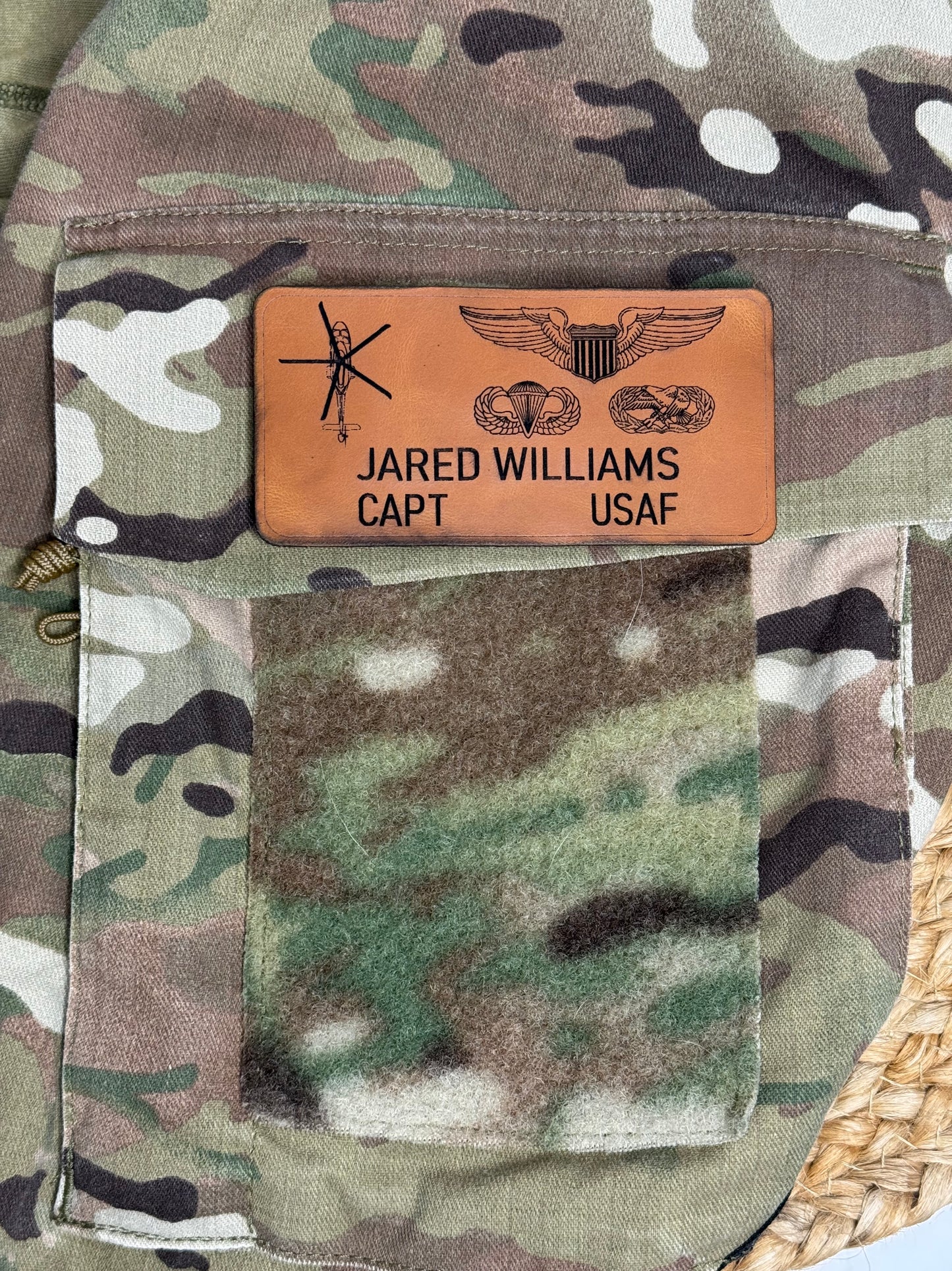 Combat Top Nametag - Premium Leather