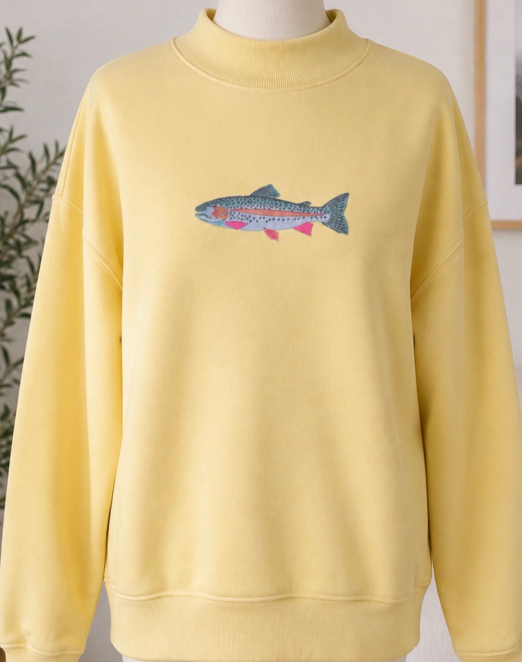 Butter Yellow Trout Mockneck