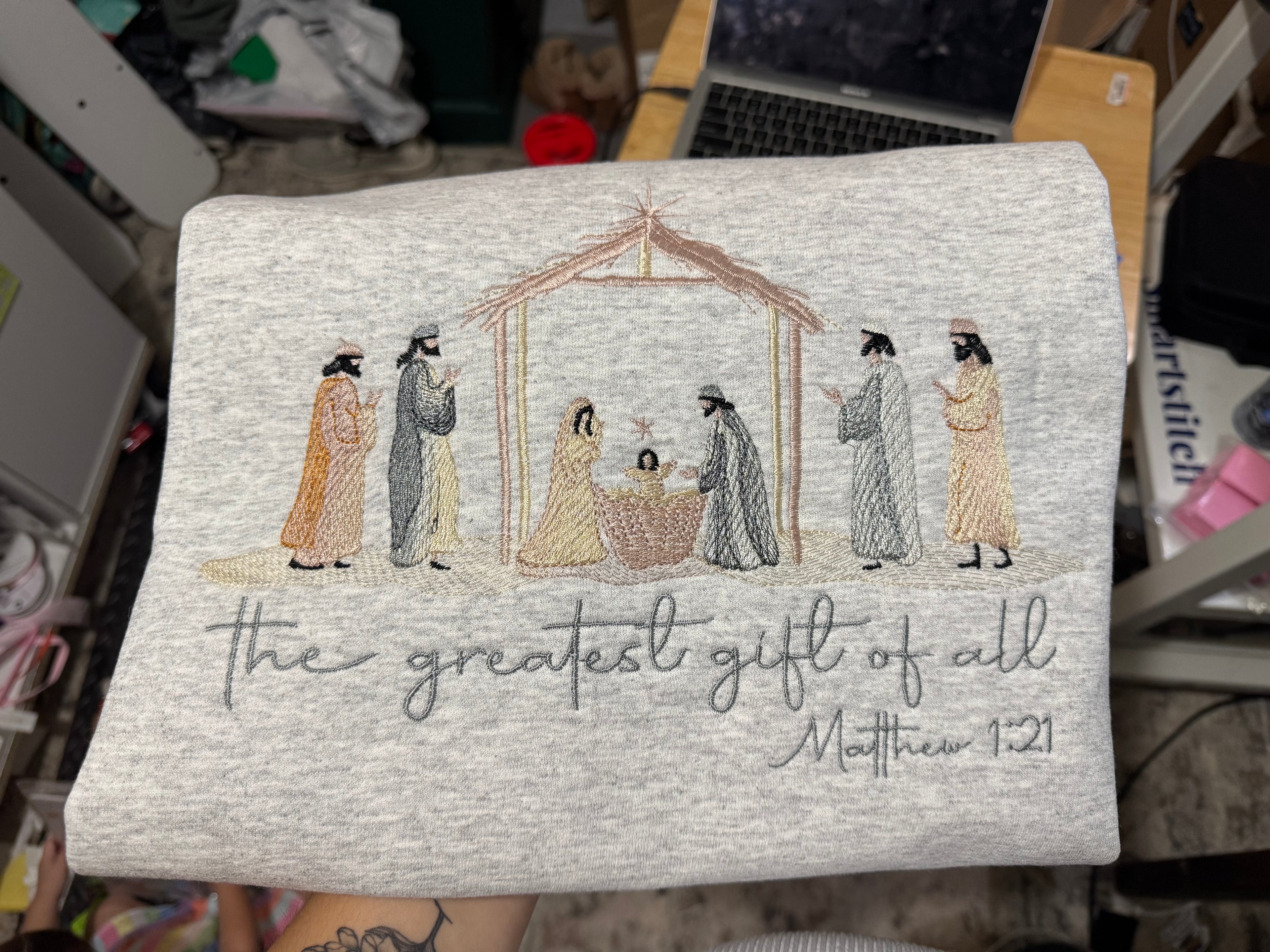 Last Supper Embroidered Sweater