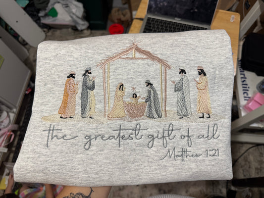 Last Supper Embroidered Sweater