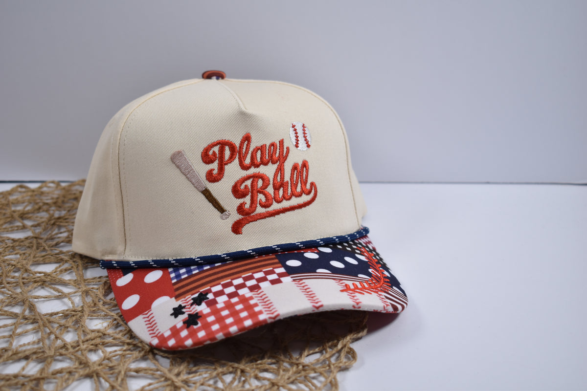 Play Ball Embroidered Baseball Hat