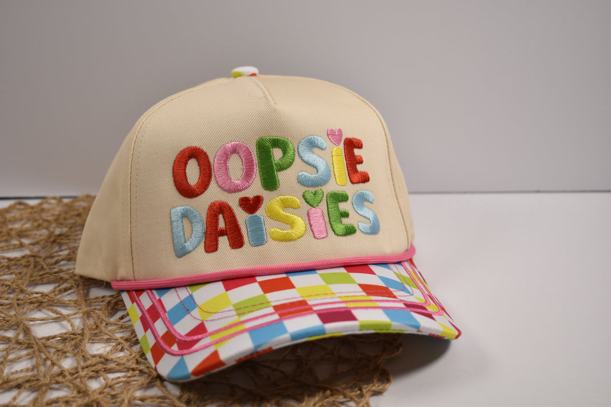 Oopsie Daisies Embroidered Hat