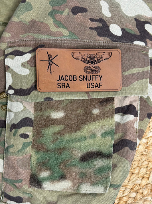 Combat Top Nametag - Premium Leather