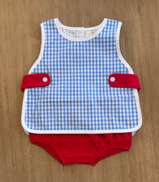 Boys Woven Gingham Apron Set