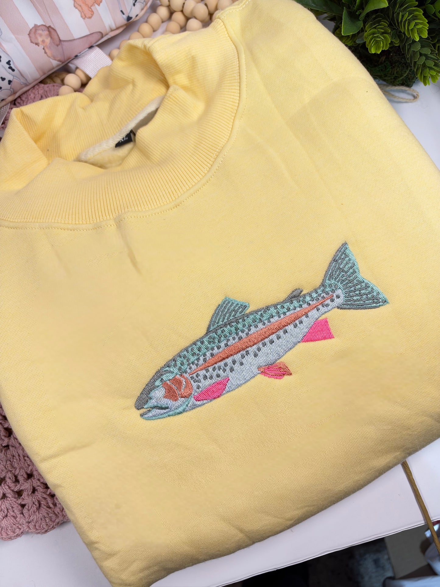 Butter Yellow Trout Mockneck